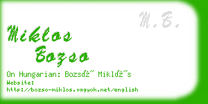 miklos bozso business card